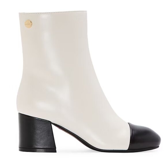 NIB Liz Clairborne Kendale Block Heel Booties - Cream - Size 6.5 - Picture 3 of 4